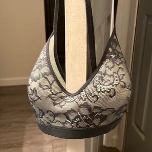 Lululemon braLette size medium gray in color with pretty lacy  front